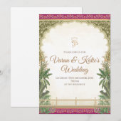 Cartes Mariages indiennes et invitations indiennes (Devant / Derrière)