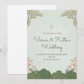 Cartes Mariages indiennes numériques et invitation (Devant / Derrière)