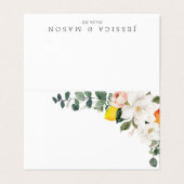 Cartes Mariages Magnolia Citrus (Extérieur déplié)