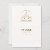 Cartes mariages - merci ma soeur (Devant)