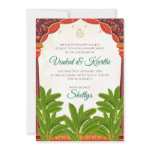 Cartes mariages numériques sud-indiennes invitatio