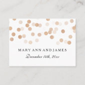 Cartes mariages Parties scintillant à huile de cui (Dos)