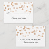 Cartes mariages Parties scintillant à huile de cui (Devant / Derrière)