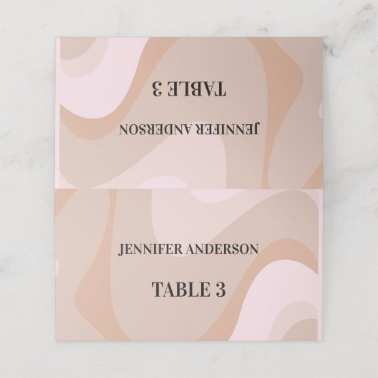 Cartes Mariages Pastel Retro Waves (Extérieur déplié)