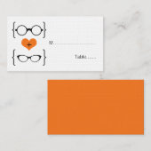 Cartes Mariages pour lunettes Geeky Orange (Devant / Derrière)