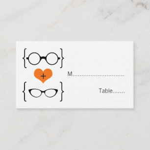 Cartes Mariages pour lunettes Geeky Orange