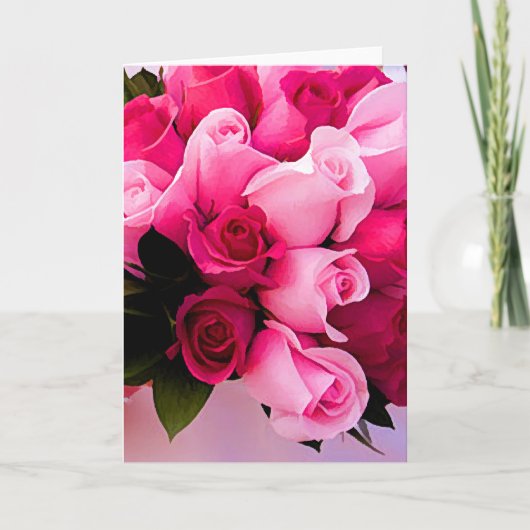 Cartes Mariages Rose (Devant)