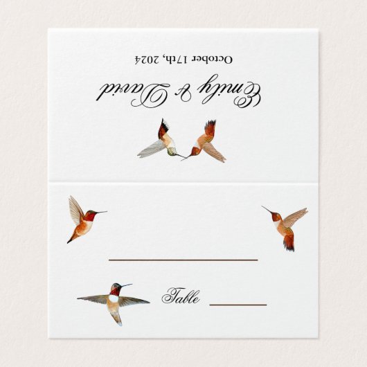 Cartes Mariages rousses (Outside Unfolded)