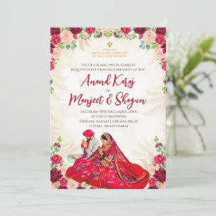 Cartes mariages Sikh et invitations Anand Karaj
