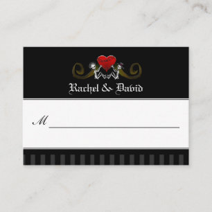 Cartes mariages - Skeletons avec coeur