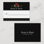 Cartes mariages - Skeletons avec coeur (Devant / Derrière)