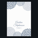 Cartes mariages (Style Tente) Floral Dusty Blue<br><div class="desc">Chrysanthemum Mariage Place Card Tentes (Dusty Blue) : Ces amusantes tentes chrysanthemum éclat place card ajouteront un style personnalisé à vos tables mariages ! Pour les cartes d'escorte (cartes que vos invités emportent lorsqu'ils arrivent à la réception), conservez votre numéro de table. Pour les cartes de place (cartes que vous...</div>