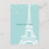 Cartes Mariages Tour Eiffel (Dos)