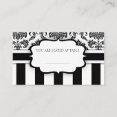 Cartes Mariages triées noir et blanc Damas (Dos)