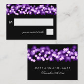 Cartes mariages violet glam Hollywood (Devant / Derrière)