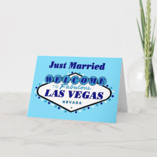 Cartes mariées de Las Vegas de bleu juste