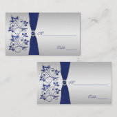 Cartes marines florales en argent (Devant / Derrière)