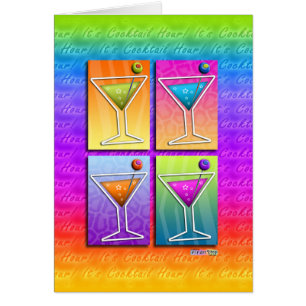 Cartes - martini d'art de bruit