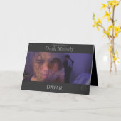 Cartes mélodies sombres (Fleur jaune)
