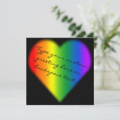 Cartes mêmes sexes d'amour d'invitations de partie (Debout devant)