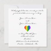 Cartes mêmes sexes d'amour d'invitations de partie (Dos)