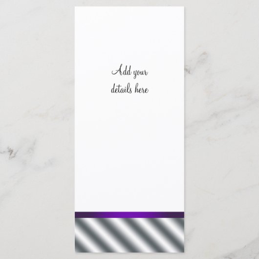 Cartes Menu Chaussure Violet Haut Talon (Dos)