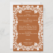 Cartes menu mariage mexicain Talavera en terre cui (Dos)