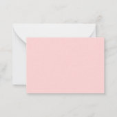 Cartes Merci Baby shower Fille rose (Dos)