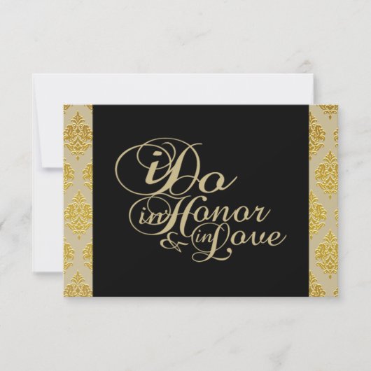 Cartes Merci Champagne Damask (Devant)