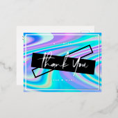Cartes Merci Foil Bold Vibrant Holographique (Recto/Verso)