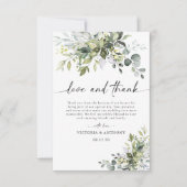 Cartes Merci Mariage de verdure (Devant)