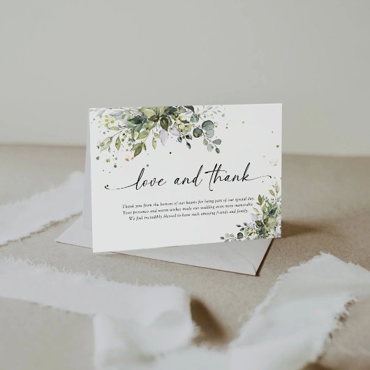 Cartes Merci Mariage de verdure