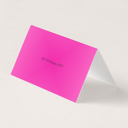 Cartes "Merci" Rose Chaud (Back)