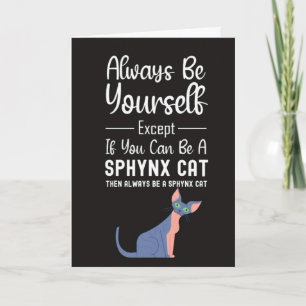 Cartes mignonnes de chat Sphynx Animal familier dr