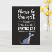 Cartes mignonnes de chat Sphynx Animal familier dr (Fleur jaune)