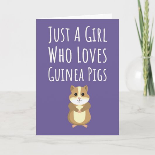 Cartes Mignonnes de Cochons d'Inde Roses Pour Bébé (Devant)