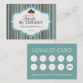 Cartes mignonnes de fidélité de boulangerie (Devant / Derrière)