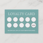 Cartes mignonnes de fidélité de boulangerie (Dos)