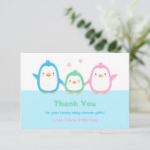 Cartes mignonnes de Merci de baby shower de (Debout devant)