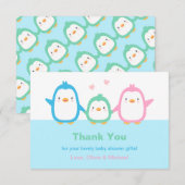 Cartes mignonnes de Merci de baby shower de (Devant / Derrière)