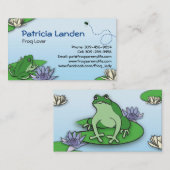 Cartes mignonnes de profil de grenouilles (Devant / Derrière)