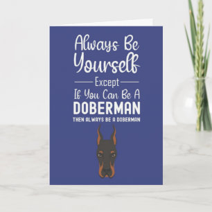 Cartes mignonnes Doberman Animal familier Humour c