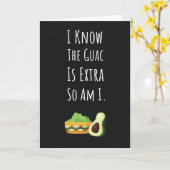 Cartes Mignonnes et Drôles de Guacamole Fiesta Mex (Fleur jaune)