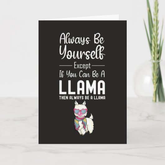 Cartes Mignonnes Lama Humour Drôle Animal Alpagas (Devant)