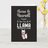 Cartes Mignonnes Lama Humour Drôle Animal Alpagas (Fleur jaune)