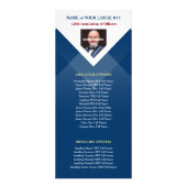 Cartes Modèles d'installation maçonnique bleu mari (Dos)