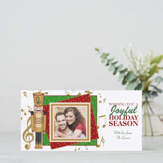 Cartes Modèles photo de Noël du soldat de jouets (Debout devant)