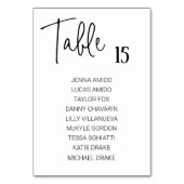 Cartes modernes de tableau de Mariage noir blanc (Dos)