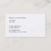 Cartes modernes d'entreprise de construction (Dos)