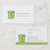 Cartes modernes d'entreprise immobilière d'icône (Devant / Derrière)